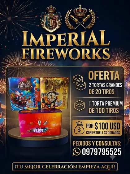 Oferta: 2 tortas grandes de 20 tiros y 1 torta premium de 100 tiros