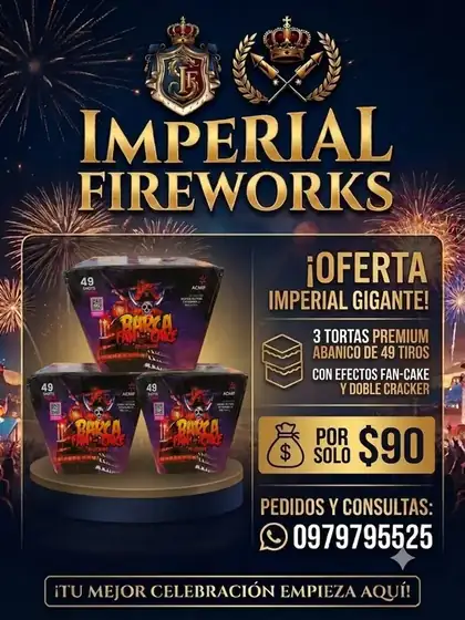 Oferta: 3 tortas premium abanico de 49 tiros