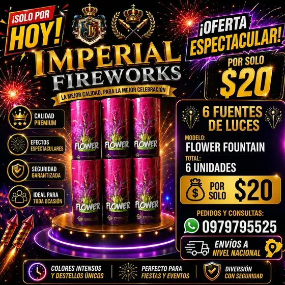 6 fuentes Flower Fountain